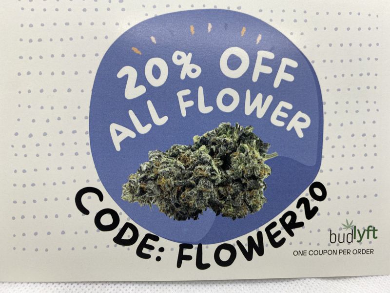 Budlyft 20% off Cannabis Flower Coupon Code
